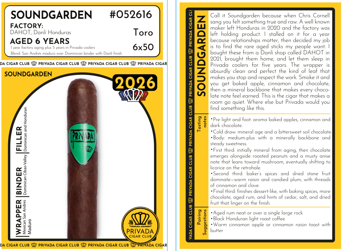 Seattle Grunge Box – Privada Cigar Club