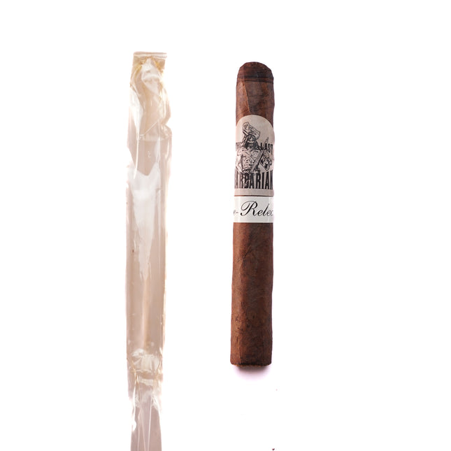 Cigar and its packaging on a white background