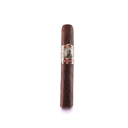 Cigar with a label on a white background