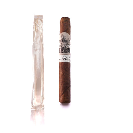 Cigar and its packaging on a white background