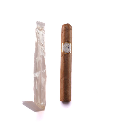 Cigar and a humidor on a white background