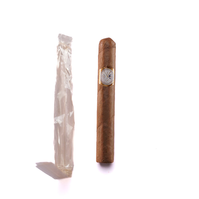 Cigar and a humidor on a white background