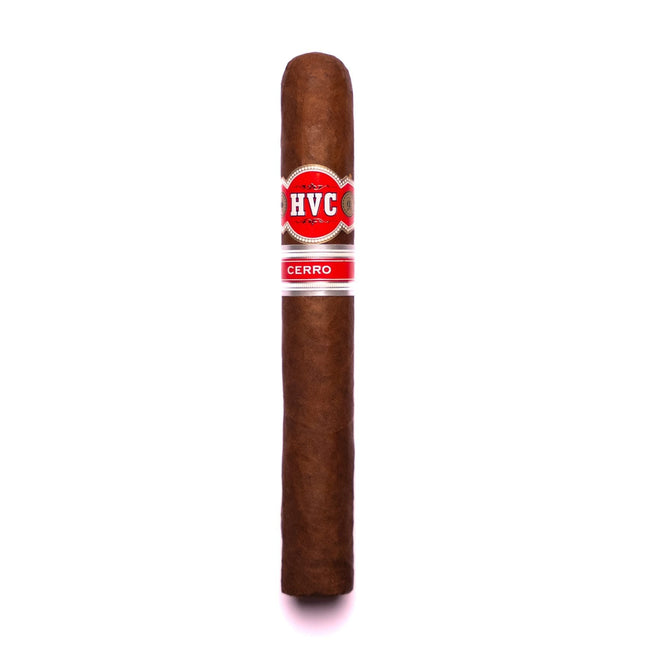 Cigar with HVC label on a white background