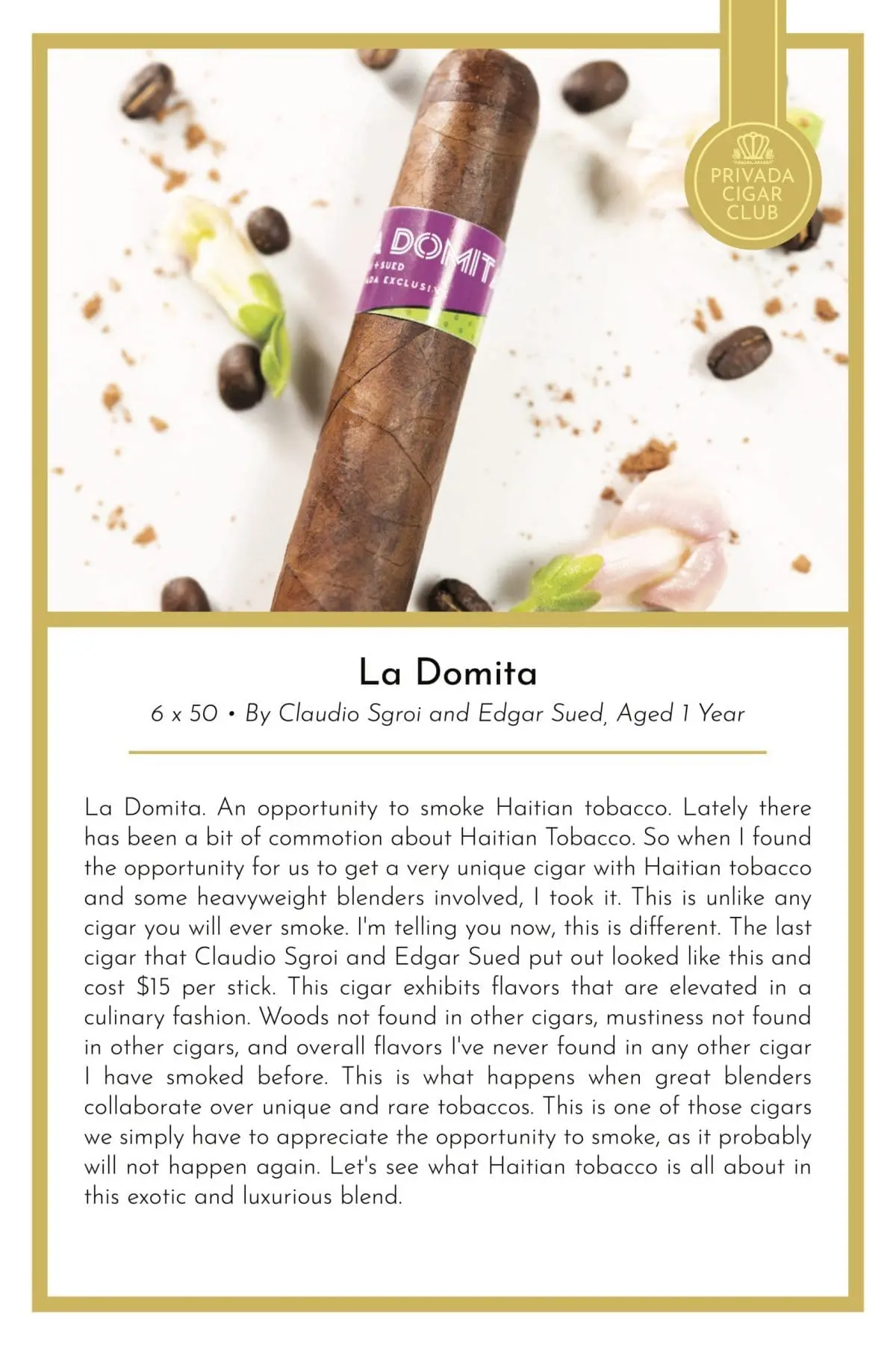 La Domita Taste Card