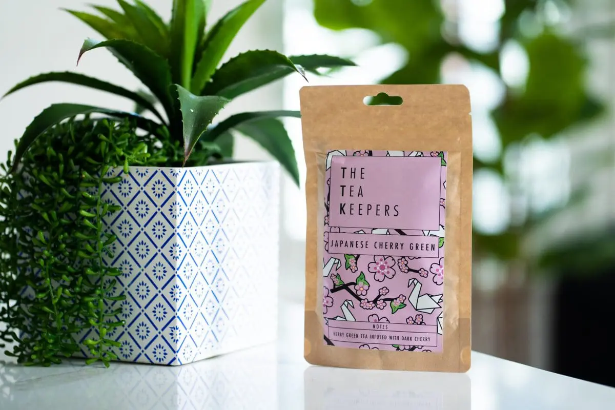 The Teakeepers Japanese Cherry Green Loose Leaf Tea