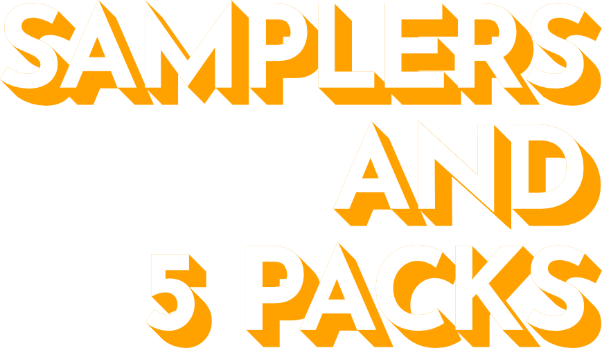 Sample And 5 Packs Vector Image