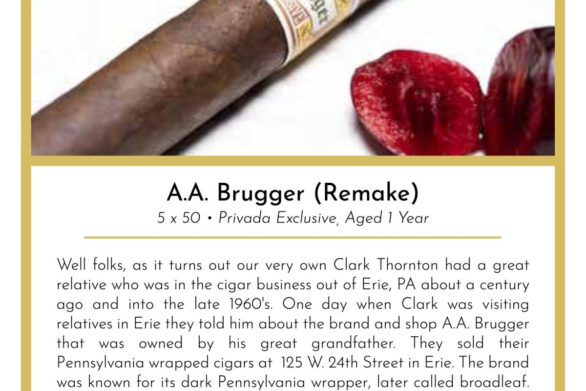 A.A. Brugger (Remake) Taste Card 5x50 Privada Exclusive Ages1Year