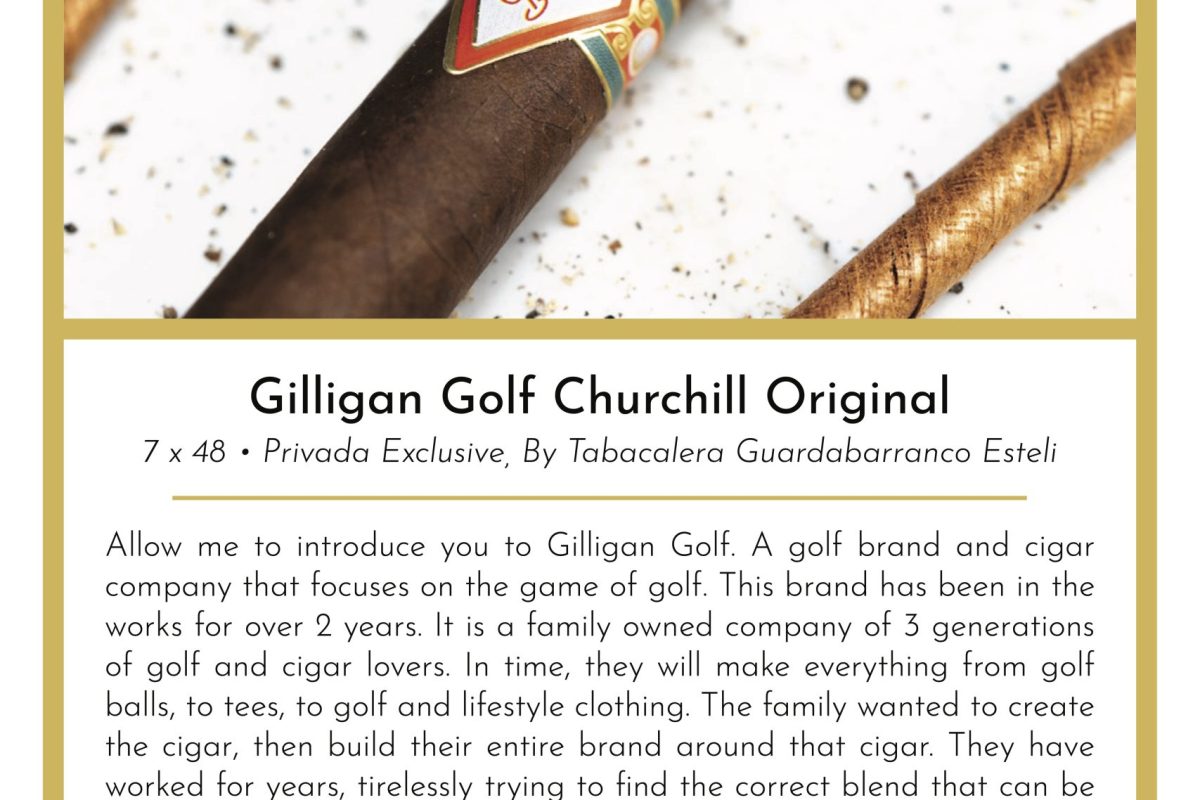 Gilligan Golf Churchill Original Taste Card