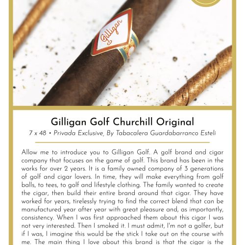 Gilligan Golf Churchill Original Taste Card