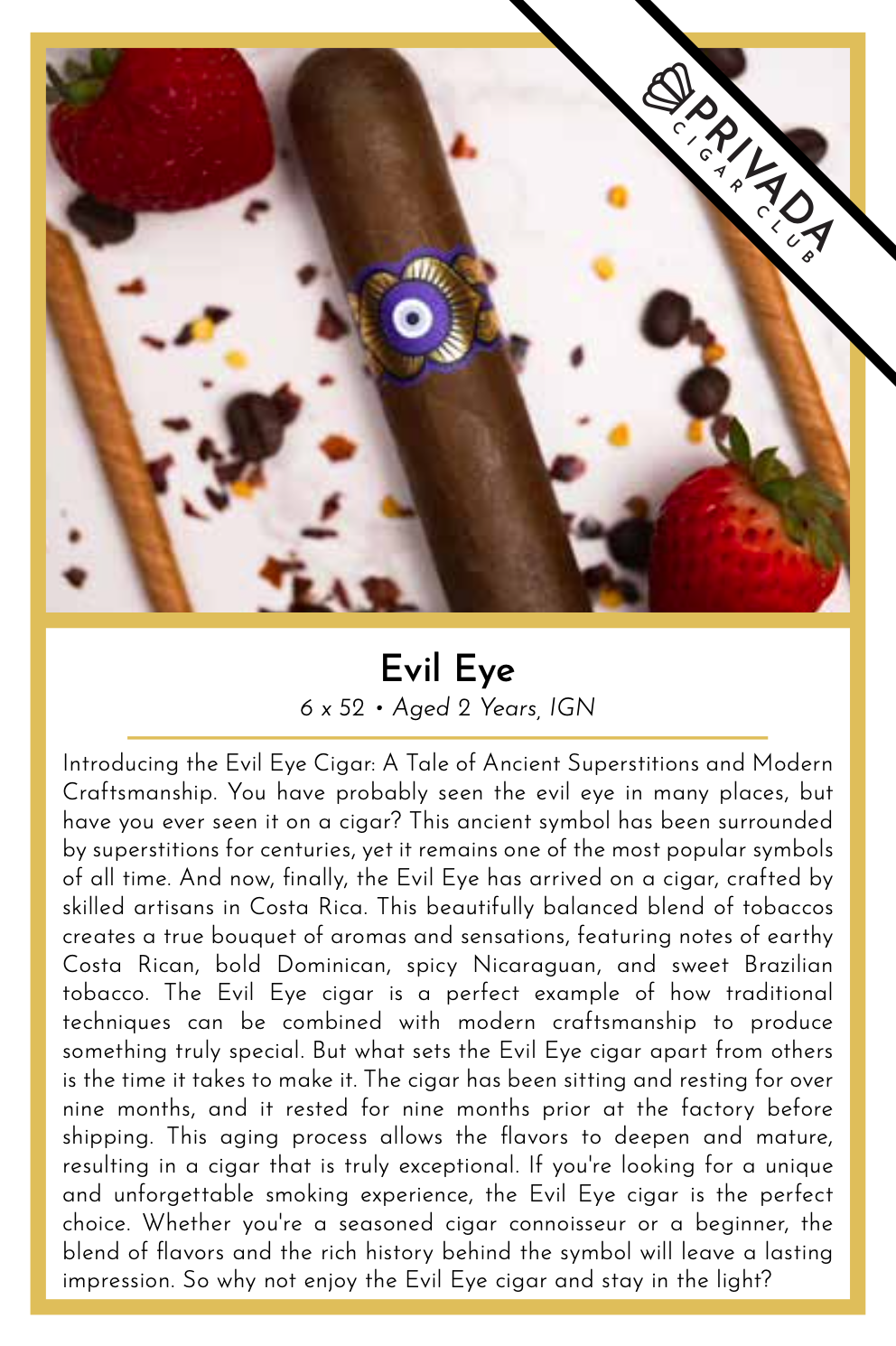 About Evil Eye Cigar